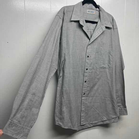 City Streets Mens Vintage Single Needle Tailoring Gray Shirt Size XL Tall Defect - Picture 5 of 11